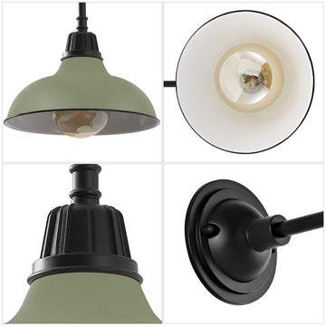 Aurora 12.25" Farmhouse Industrial Indoor/Outdoor Iron LED Gooseneck Arm Outdoor Sconce
